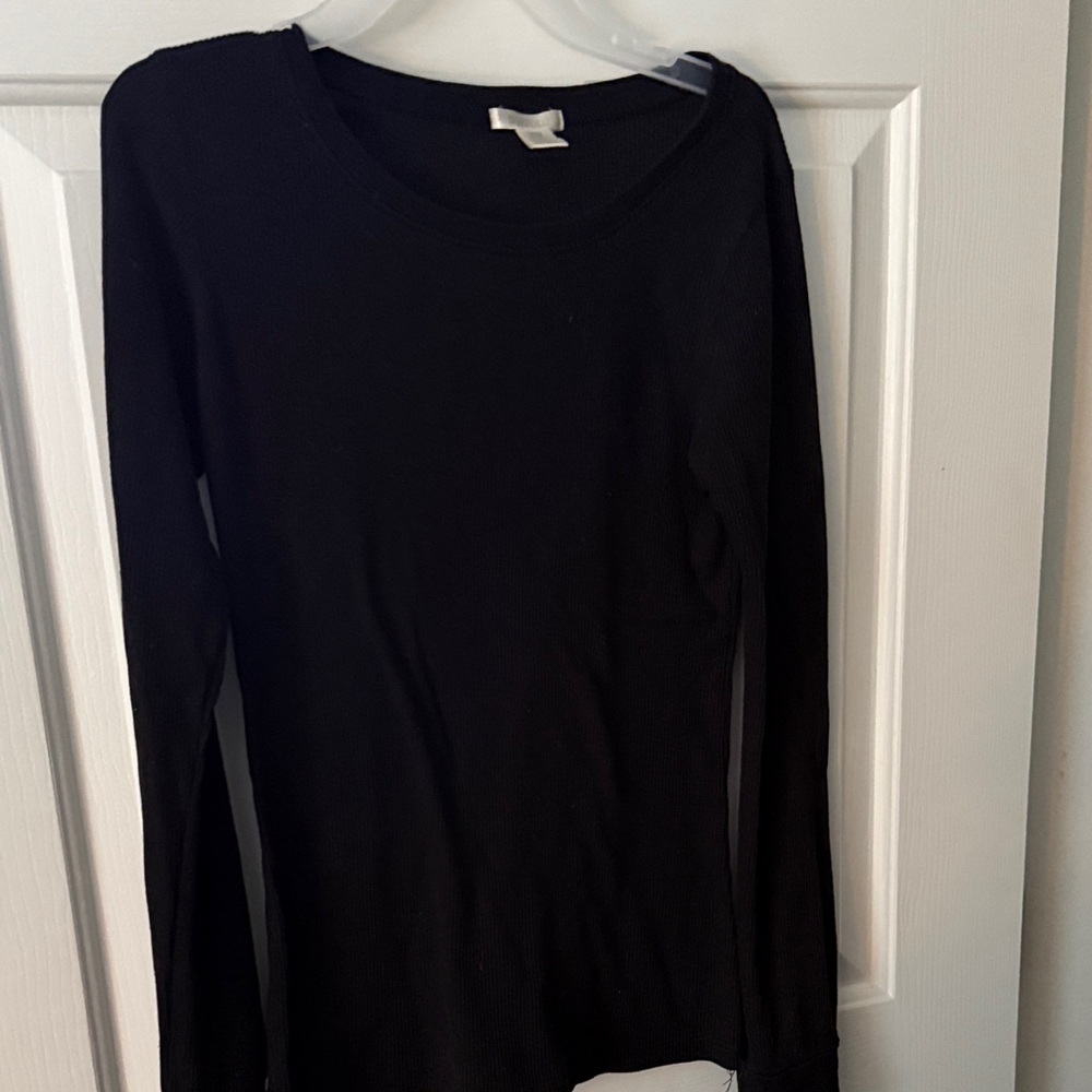 Bozzolo Black Long Sleeve Top